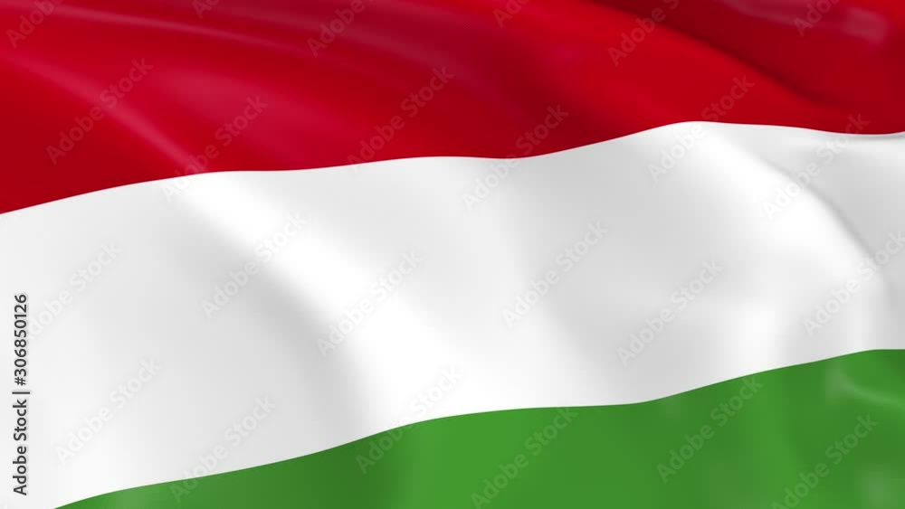 Photo realistic slow motion 4KHD flag of the Hungary waving in the wind. Seamless loop animation with highly detailed fabric texture in 4K resolution. Photo realistic slow motion 4KHD flag of the Hungary waving in the wind. Seamless loop animation with highly detailed fabric texture in 4K resolution.