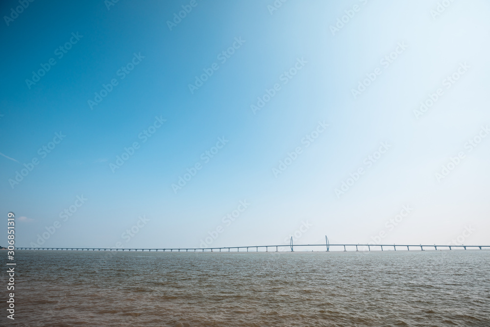 Panorama of Hong Kong-Zhuhai-Macao Bridge in China Panorama of Hong Kong-Zhuhai-Macao Bridge in China