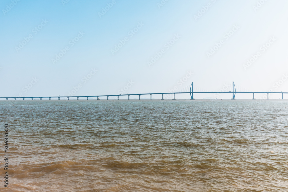 Panorama of Hong Kong-Zhuhai-Macao Bridge in China Panorama of Hong Kong-Zhuhai-Macao Bridge in China