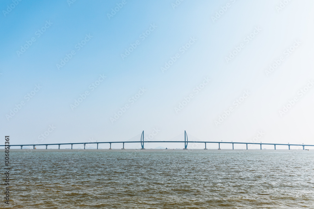 Panorama of Hong Kong-Zhuhai-Macao Bridge in China Panorama of Hong Kong-Zhuhai-Macao Bridge in China