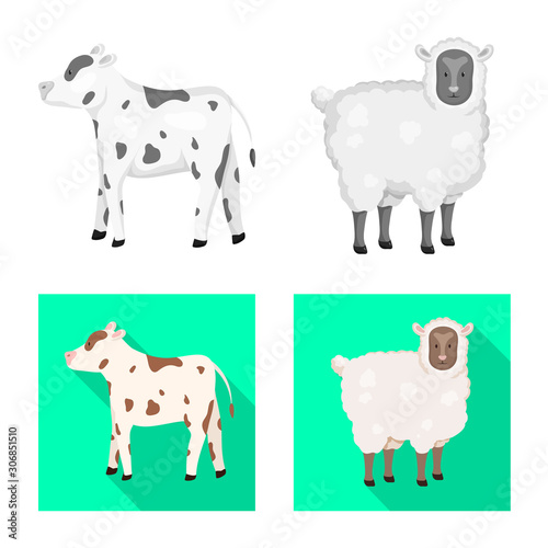 Vector illustration of breeding and kitchen symbol. Collection of breeding and organic vector icon for stock.