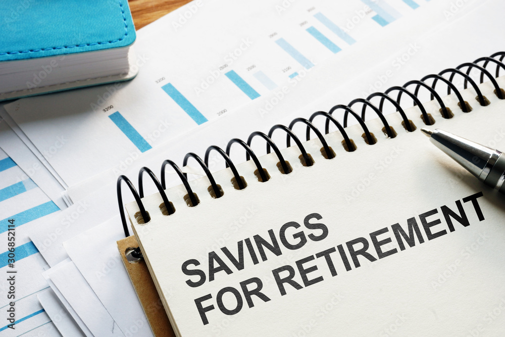 Business photo shows printed text savings for retirement Business photo shows printed text savings for retirement