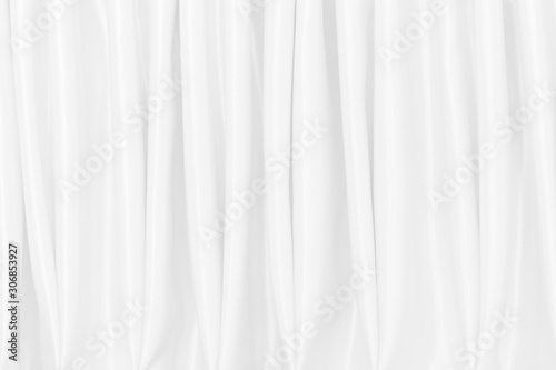 White silk satin background smooth texture background. Abstract grey wavy fabric cloth pattern or canvas soft, Natural linen textured design textile worsted have wave. Concept for cotton designer.