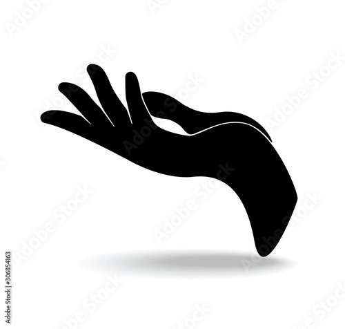 hands holding design vector, hands pray logo 