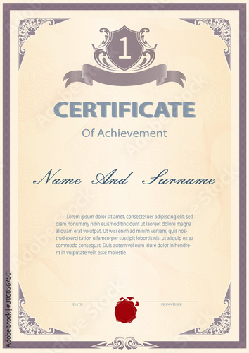 Certificate or diploma