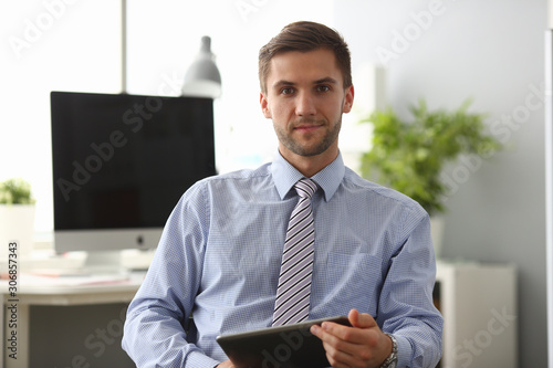 Relaxed handsome man