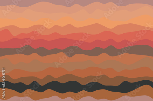 Abstract seamless vector background in the form of multi-colored waves. Can be used for dyeing fabrics, bedding, clothes, T-shirts or covers of books and brochures.