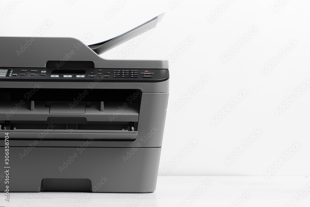 Close-up working printer scanner copier device - Image Close-up working printer scanner copier device - Image