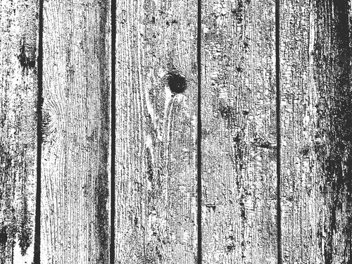 Distress old dry wooden texture. Black and white grunge background. Vector illustration