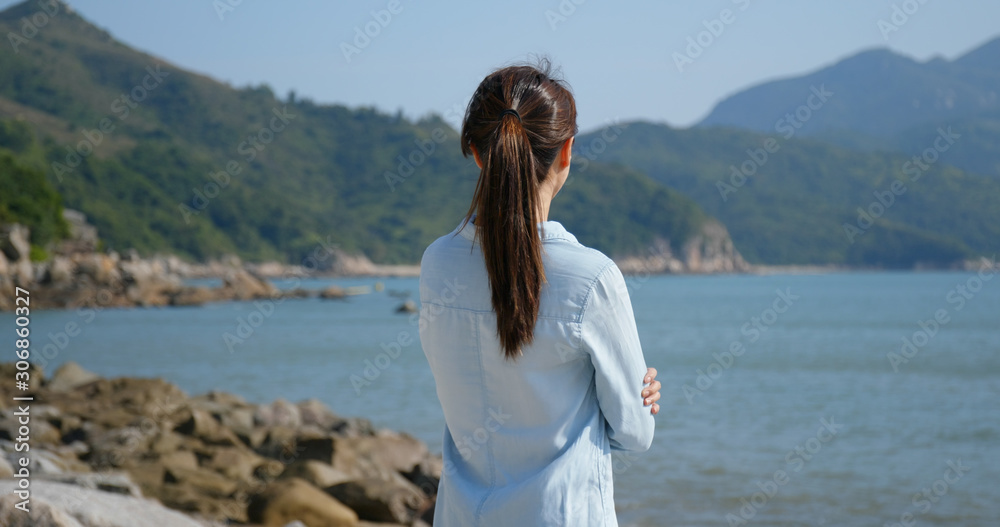 Woman look at the sea