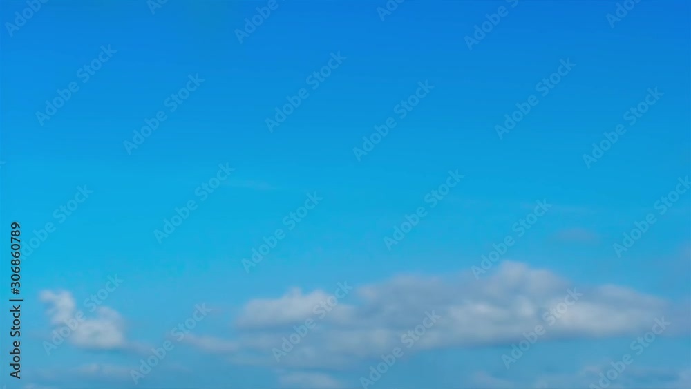 Time Lapse, White Fluffy Clouds On Dark Blue Sky Time Lapse, White Fluffy Clouds On Dark Blue Sky