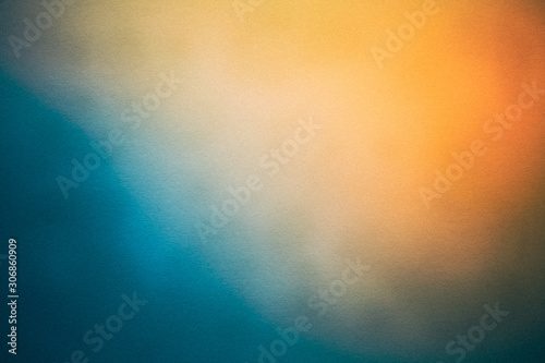 Abstract old blue and yellow watercolor color paper background texture for design artwork