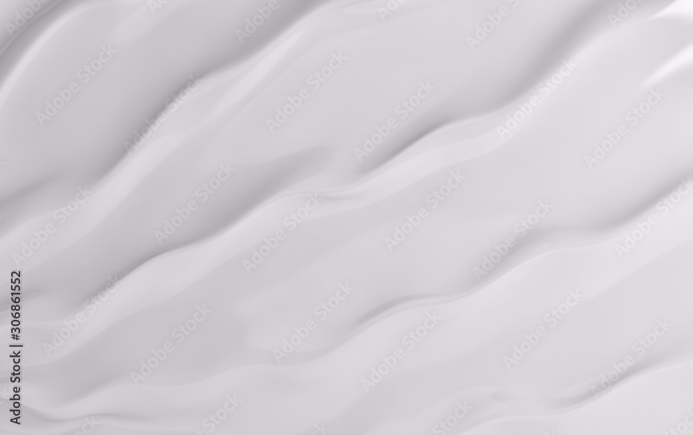 Naklejka premium White wavy background color splash, elegant classy design. 3d render