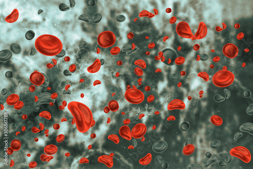 Blood cells. medically accurate 3d illustration © Crystal light