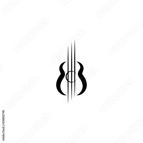 Guitar icon Vector Illustration design Logo