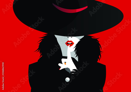 Fashion woman in style pop art. Vector illustration
