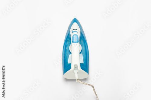 Photo Iron for ironing things on a white isolated background