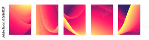Abstract color flow waves. Modern liquid energy banner