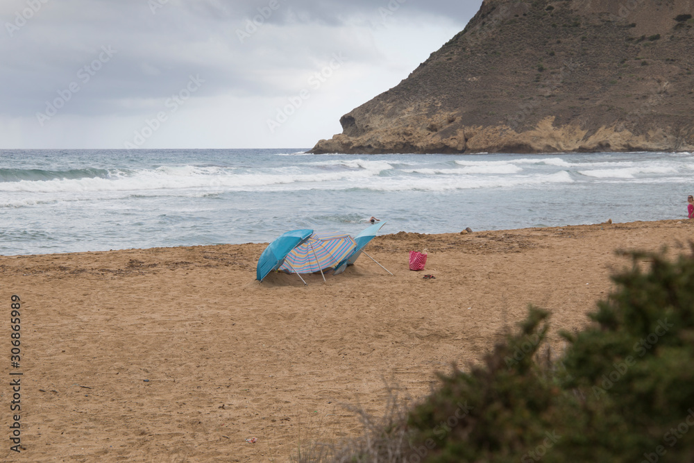 El Playazo beach in Cabo de Gata Almeria Andalusia Spain El Playazo beach in Cabo de Gata Almeria Andalusia Spain