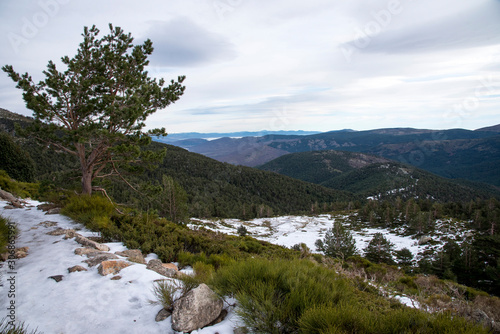 Mountains of the Sierra de Guadarrama in Madrid Spain