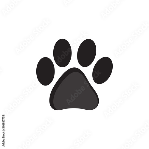 Dog or cat footprint icon on a white background