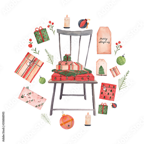 Christmas Chair & Gifts
