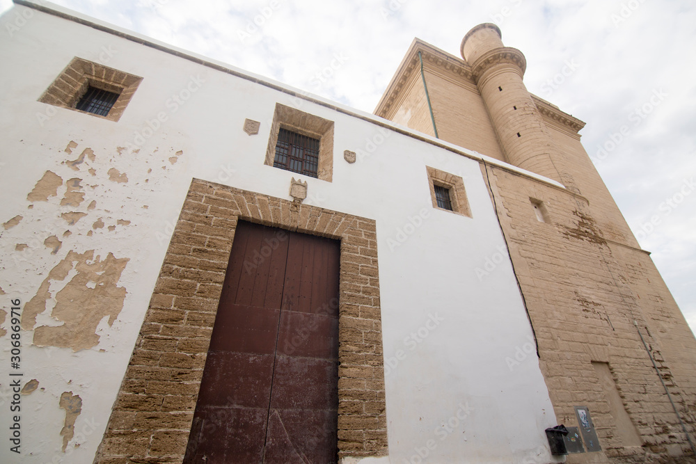 Cityscape Old town in Cadiz Andalusia Spain, on October 11, 2017