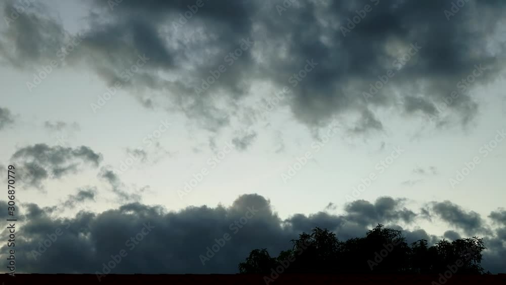 Time Lapse - Dark cloud on sky before sunset - Panning effect Time Lapse - Dark cloud on sky before sunset - Panning effect