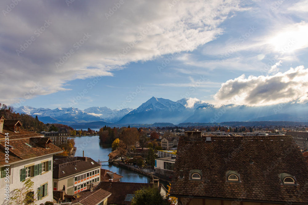 panoramic view of thun Switzerland