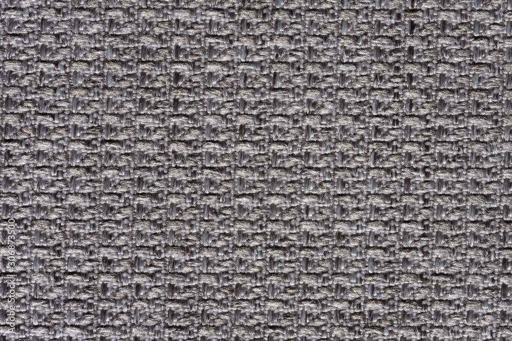 Marvelous grey tissue texture with relief surface.