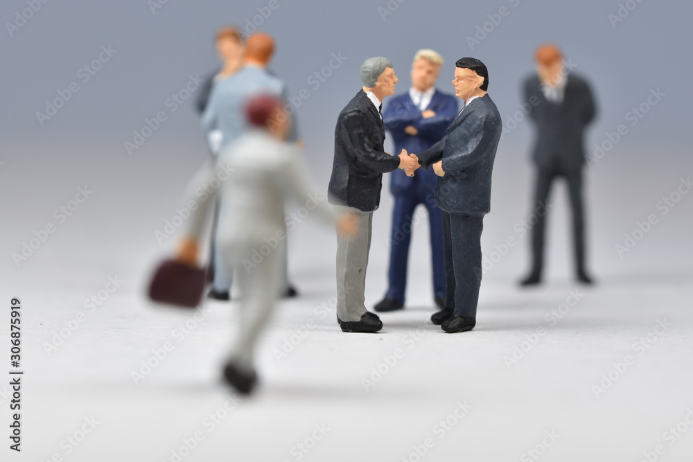mini business men standing mini business men standing