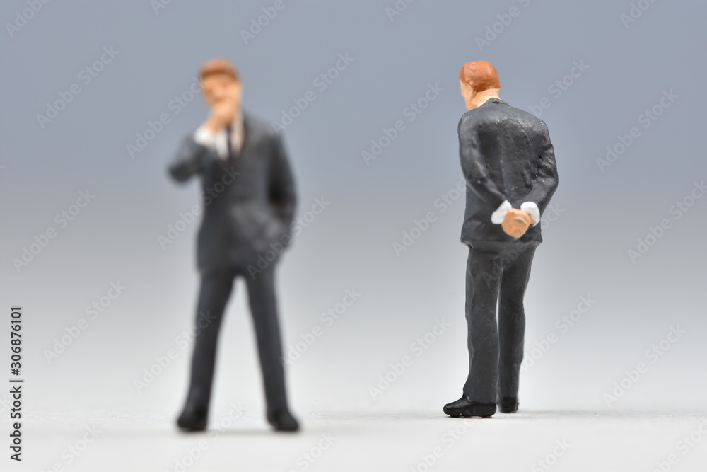 mini business men standing mini business men standing