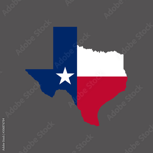 Texas map. Texas map icon. Texas symbol