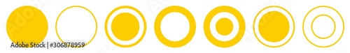 Label Circle yellow | Circles | Logo Sticker | Emblem Round | Icon | Variations