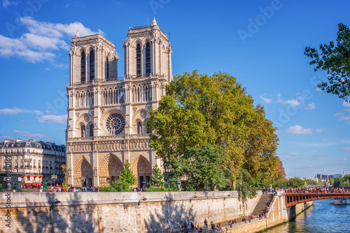 Notre Dame de Paris and the river Seine, Paris, France