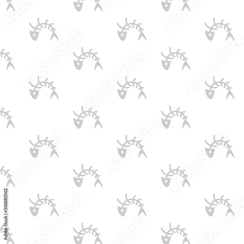 Curved fish skeletons. Seamless wallpaper. Vector illustration © Neoncat