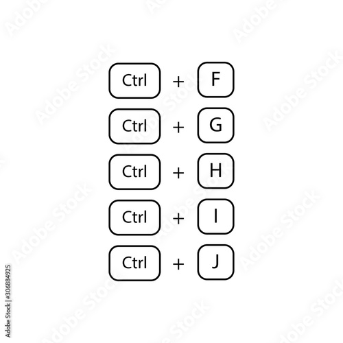 The hotkey combination is Ctrl + F, G, H, I, J sign. Find a character,  Opens the Favorites panel, search for text on an open page, open the tab for all downloads eps ten
