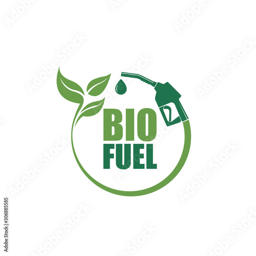 bio fuel pump nozzle icon isolated on white background
