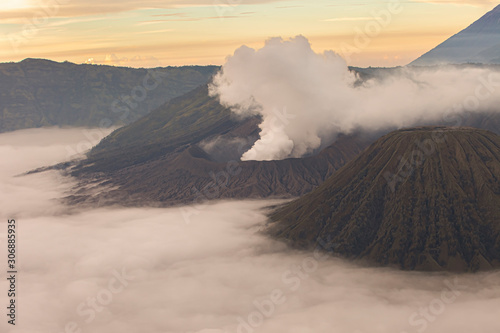 Mountain Bromo at East Java Indonesia. This active volcano is one of the popular destination in Indonesia