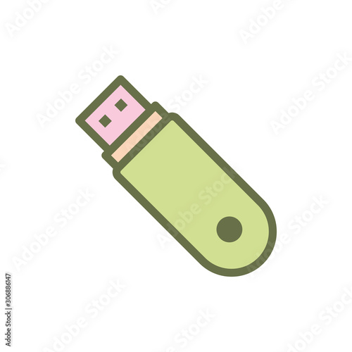 Usb Flash drive icon vector design template