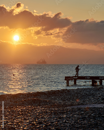 sunset on the beach