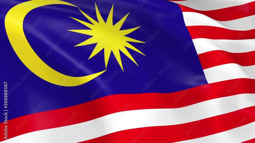 Photo realistic slow motion 4KHD flag of the Malaysia waving in the wind. Seamless loop animation with highly detailed fabric texture in 4K resolution. Photo realistic slow motion 4KHD flag of the Malaysia waving in the wind. Seamless loop animation with highly detailed fabric texture in 4K resolution.
