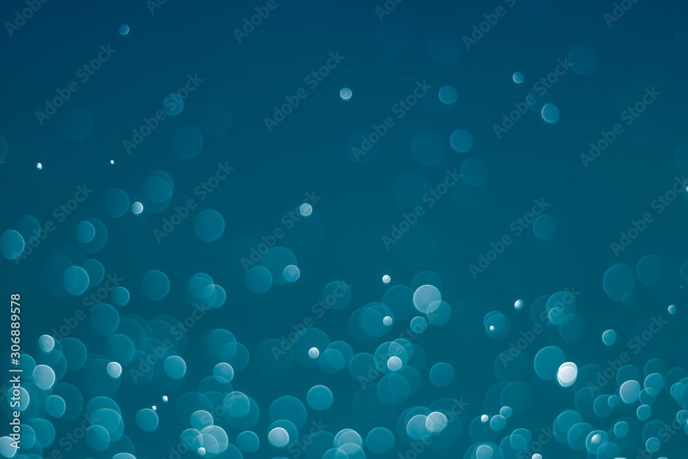 Abstract Blue bokeh  blur background.