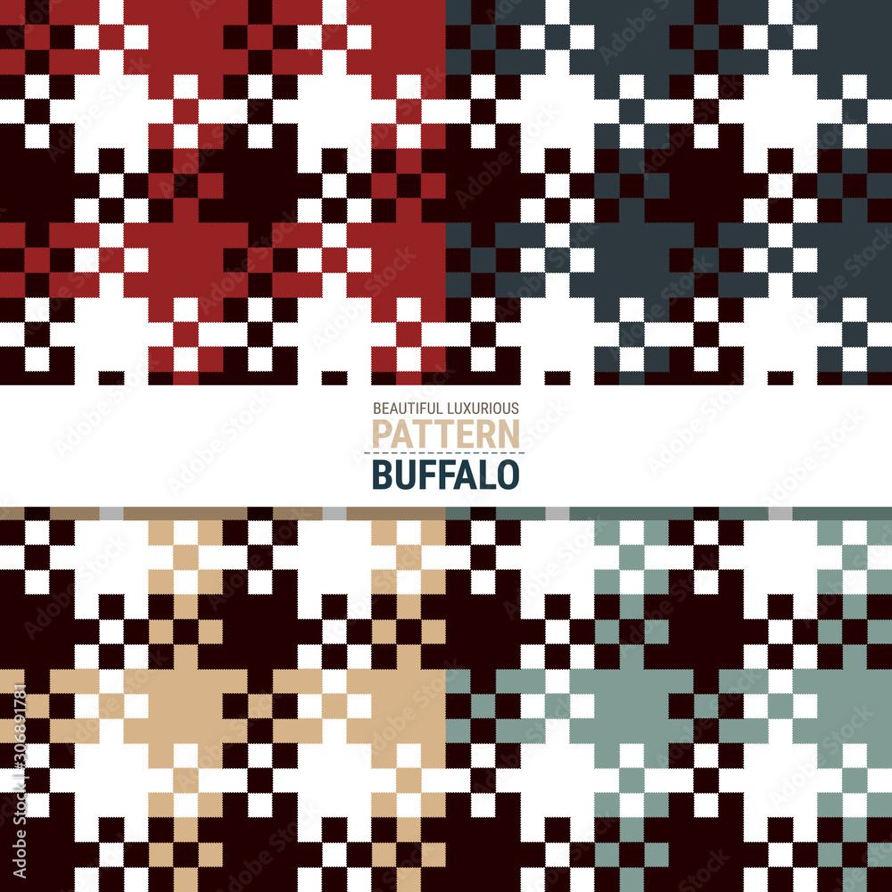 Fototapeta premium Beautiful luxurious pattern creative for buffalo