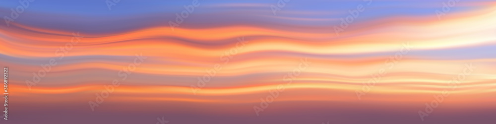Dramatic sunset sky, natural background, vector illustration, gradient mesh, EPS10