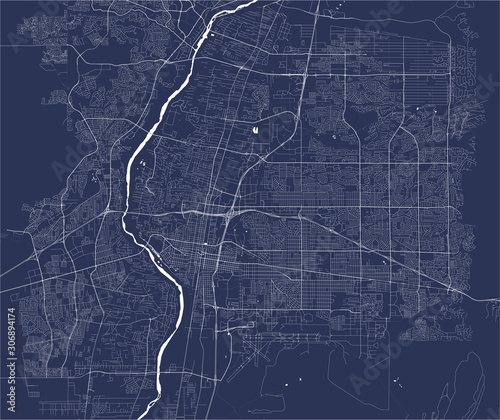 map of the city of Albuquerque, USA