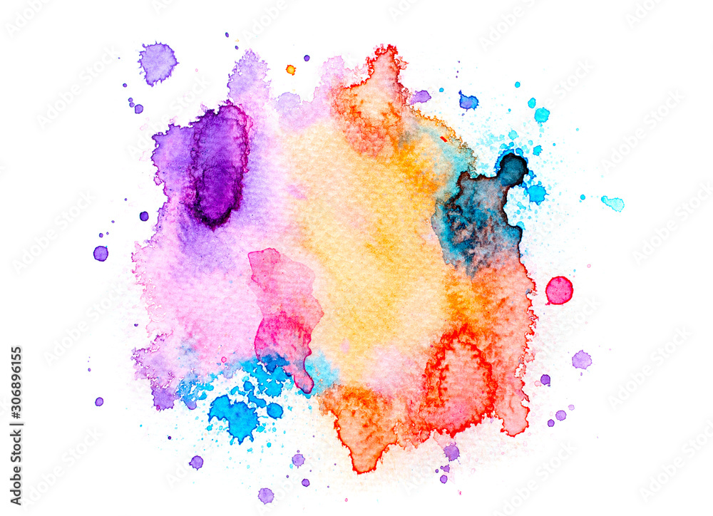 abstract watercolor background.splash colorful on paper.