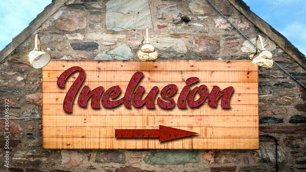 Obraz premium Street Sign to Inclusion