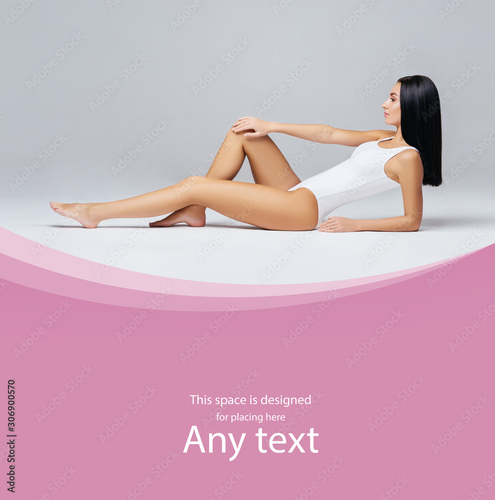 Fit and sporty girl in white underwear. Copy space template. Beautiful and healthy woman posing over isolated white background. Sport, fitness, diet, weight loss and healthcare. Fit and sporty girl in white underwear. Copy space template. Beautiful and healthy woman posing over isolated white background. Sport, fitness, diet, weight loss and healthcare.