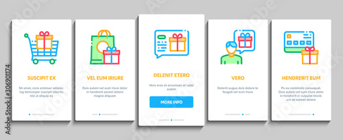 Loyalty Program For Customer Onboarding Mobile App Page Screen. Human Silhouette And Present In Box Or Bag, Percent Mark And Money Loyalty Program Concept Illustrations © PikePicture